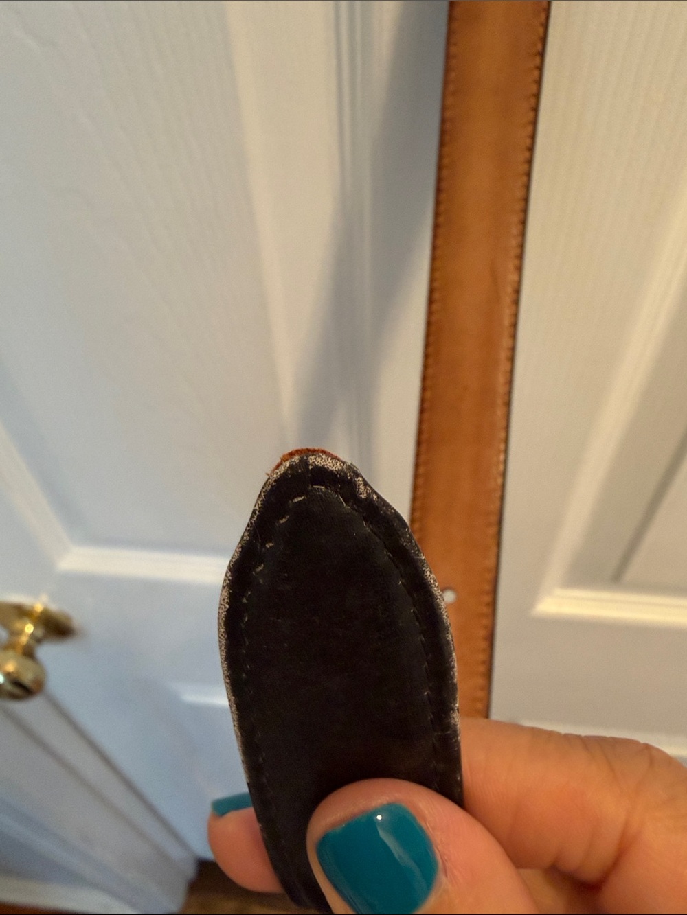 Coach Black Leather Belt -vintage - Picture 5 of 7